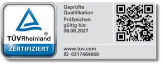 Zertifikat: TÜV Rheinland zertifizierter AI Consultant